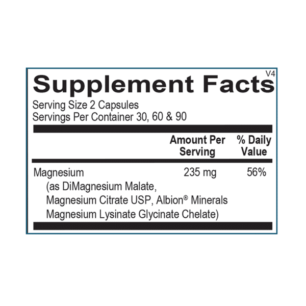 Reacted Magnesium Supplement Facts