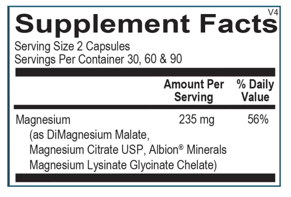 Fusion Active Magnesium Supplement Facts